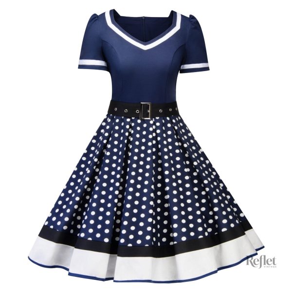 Robe années 50, style pin-up, couleur vive