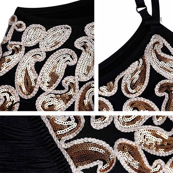 Robe à franges dorées années 20