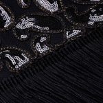 Robe festive année 20 à ornements dorés