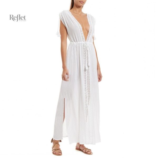 Robe année 20 blanche, parfaite pour une soirée élégante