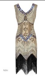 Robe bleue style Année 20