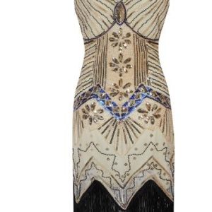 Robe bleue style Année 20
