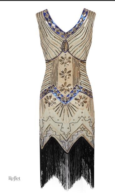 robe-annee-20-bleue-1 Robe bleue style Année 20