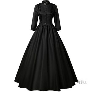 Robe années 20 avec col élégant