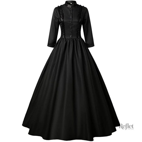 robe-annee-20-col-1 Robe années 20 avec col élégant