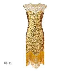 Robe années 20 élégante en style vintage