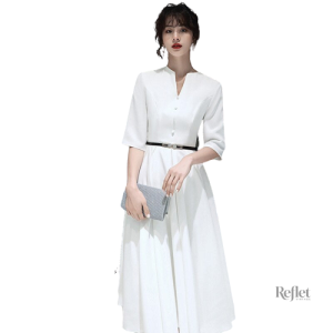 Robe blanche grande taille style années 20