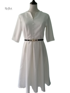 Robe vintage blanche, look années 20 pour silhouettes généreuses