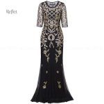 Robe noire et or inspirée des années 20