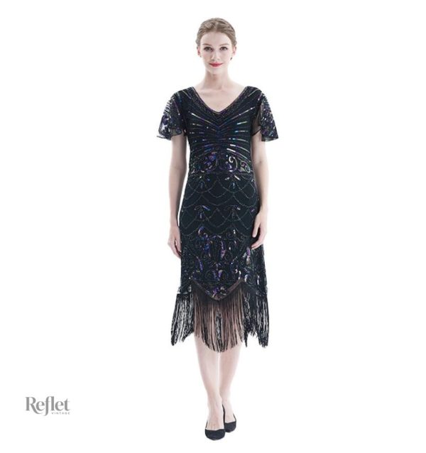 robe-annee-20-noire-1 Robe noire inspirée des années 20, élégante et vintage