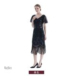 Vêtement noir années 20, touche chic et festive