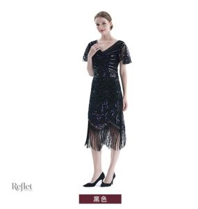 Vêtement noir années 20, touche chic et festive