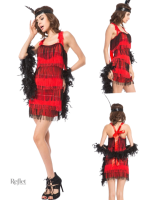 Robe rouge inspirée des années 20