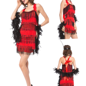 Robe rouge inspirée des années 20