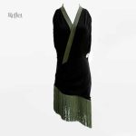 Robe élégante style années 20 en vert