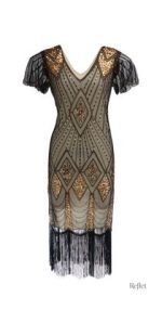 Robe chic inspirée des années folles, féminine