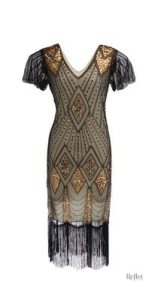 Robe chic inspirée des années folles, féminine
