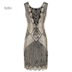 Élégante robe dentelle style rétro année 30