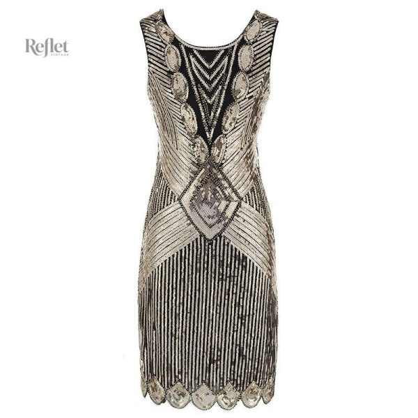 Élégante robe dentelle style rétro année 30