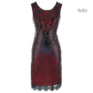 Robe année 30 avec détails en dentelle