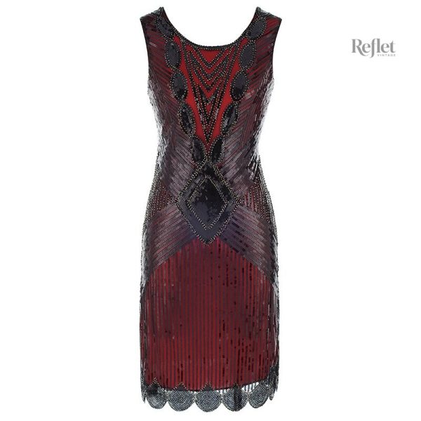 Robe année 30 avec détails en dentelle