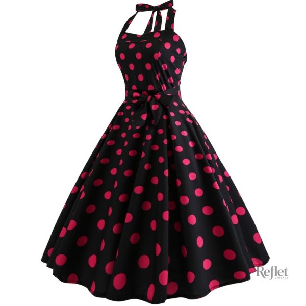 Robe classique années 30 avec imprimé distinctif