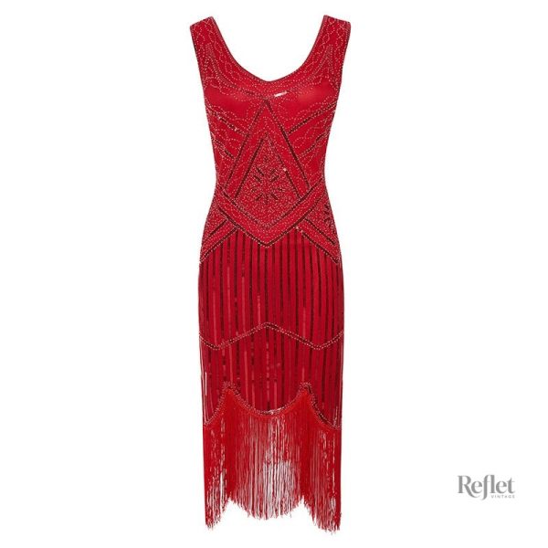 robe-annee-30-rouge-1 Robe Rouge Année 30