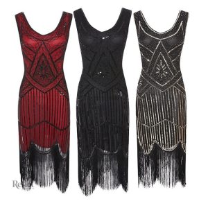 Robe vintage années 30 en rouge
