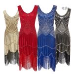 Robe années 30 élégante en teinte rouge