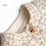 Détails de la robe blouse inspirée des années 40, look rétro