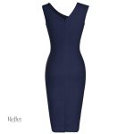 Robe inspirée des années 40, style sophistiqué