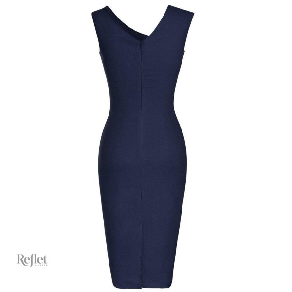 Robe inspirée des années 40, style sophistiqué