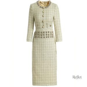 Robe classique années 40, style vintage élégant pour femme