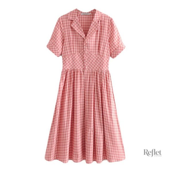 Robe femme style années 40, motifs classiques et féminins