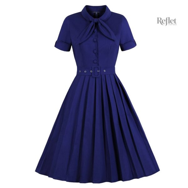 Robe classique des années 40 pour femmes rondes