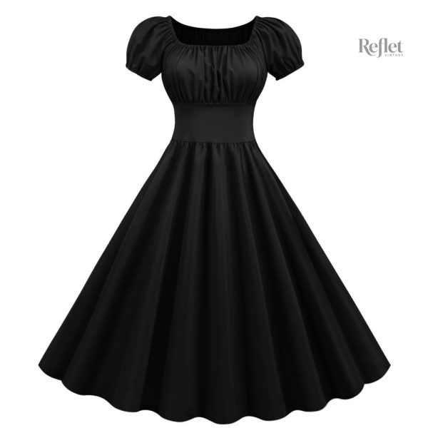Robe fifties bleu élégant