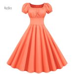 Robe 50's en bleu chic