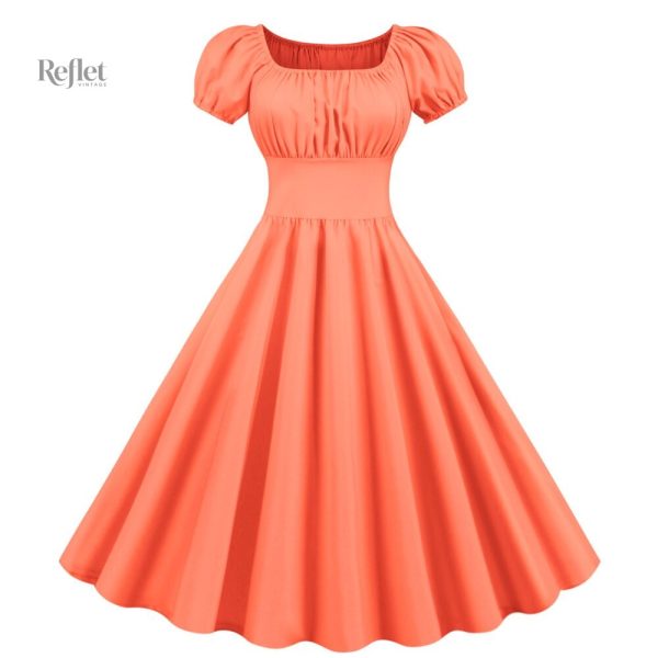 Robe 50's en bleu chic