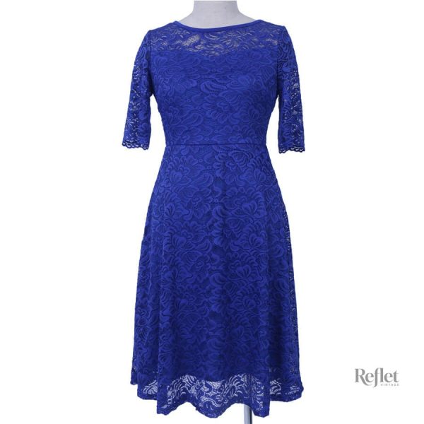 robe-annee-50-bleue-1 Robe bleue vintage Années 50