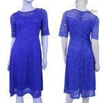Vêtements années 50, robe bleue élégante