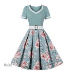 Robe vintage des années 50, style chic et intemporel