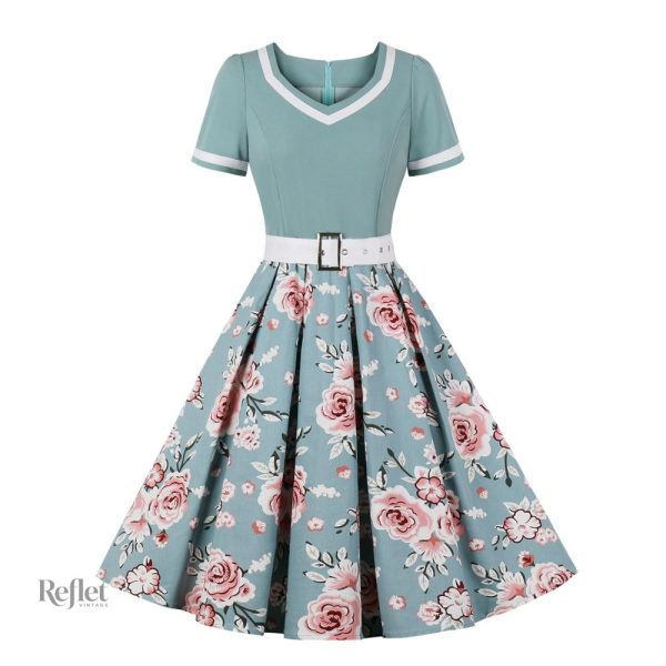 Robe vintage des années 50, style chic et intemporel