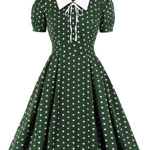 Robe écolière années 50, style rétro classique