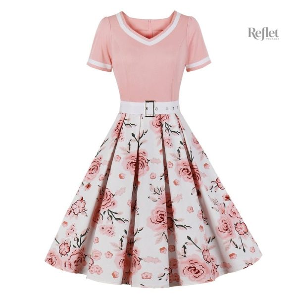 Robe vintage femme, look années 50, coloris variés