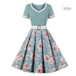 Robe classique femme, design inspiré des années 50