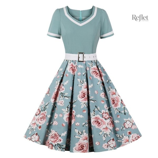 Robe classique femme, design inspiré des années 50