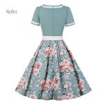 Robe femme années 50, motifs floraux, look intemporel