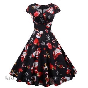 Robe époque 50 pour célébrations de Noël