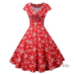 Modèle classique de robe Noël des années 50