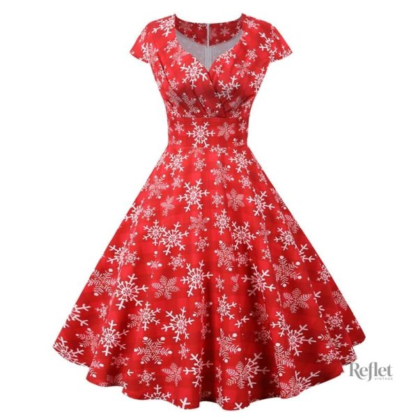 Modèle classique de robe Noël des années 50